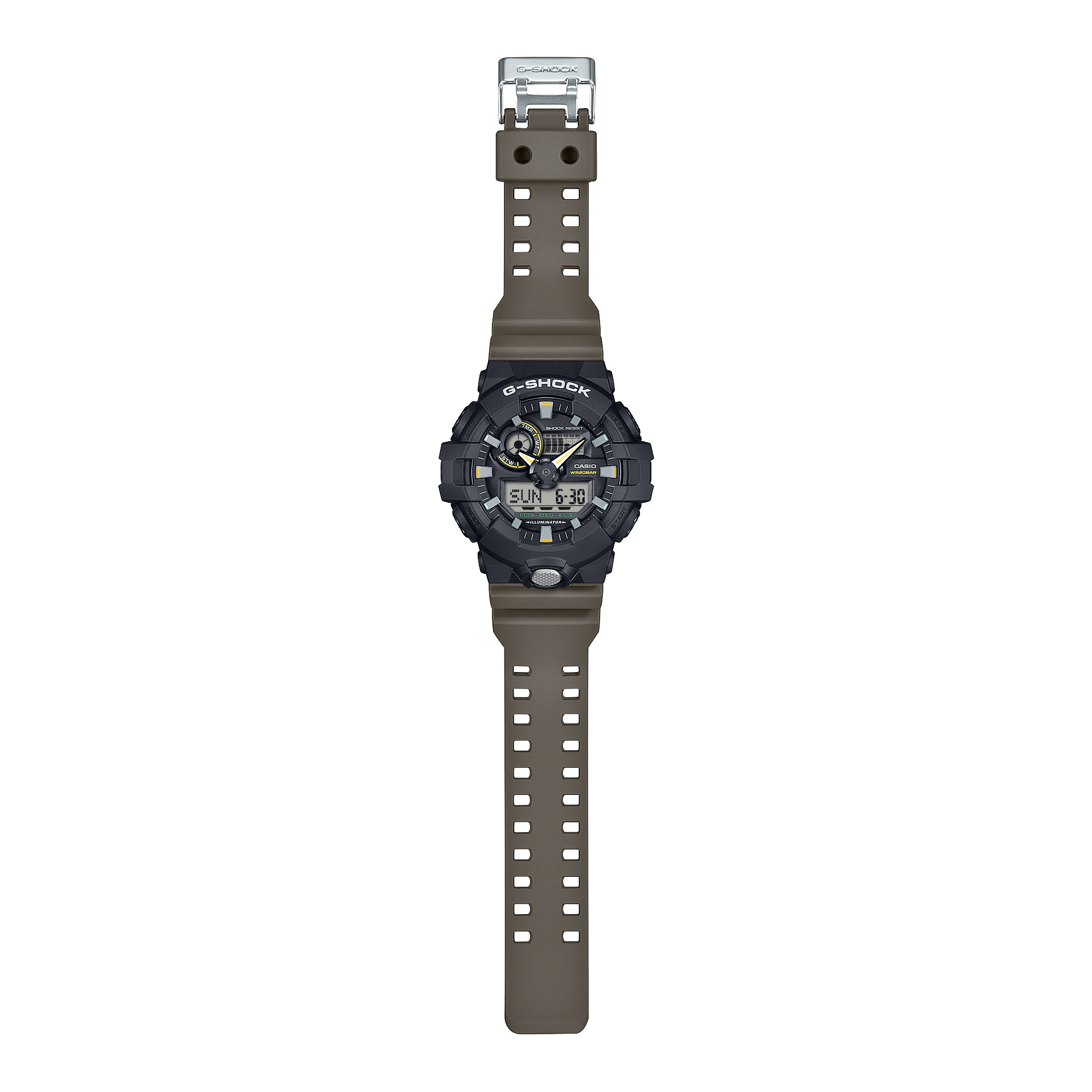 G-Shock Analog Digital Green Resin Band Watch GA710TU-1A3