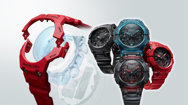 G shock red and blue online