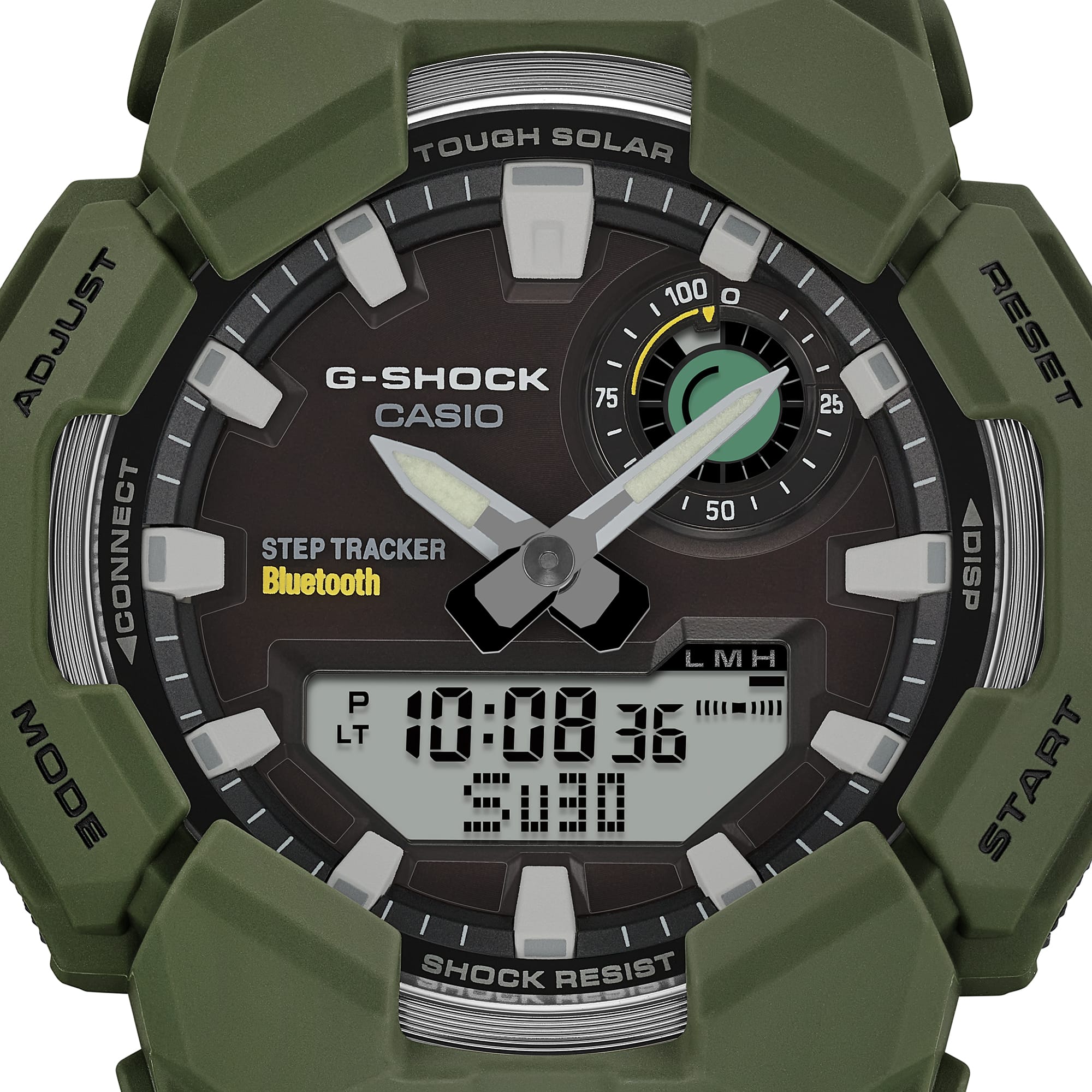 G-Shock Analog Digital Duo Green Resin Band Watch GAB010-3A