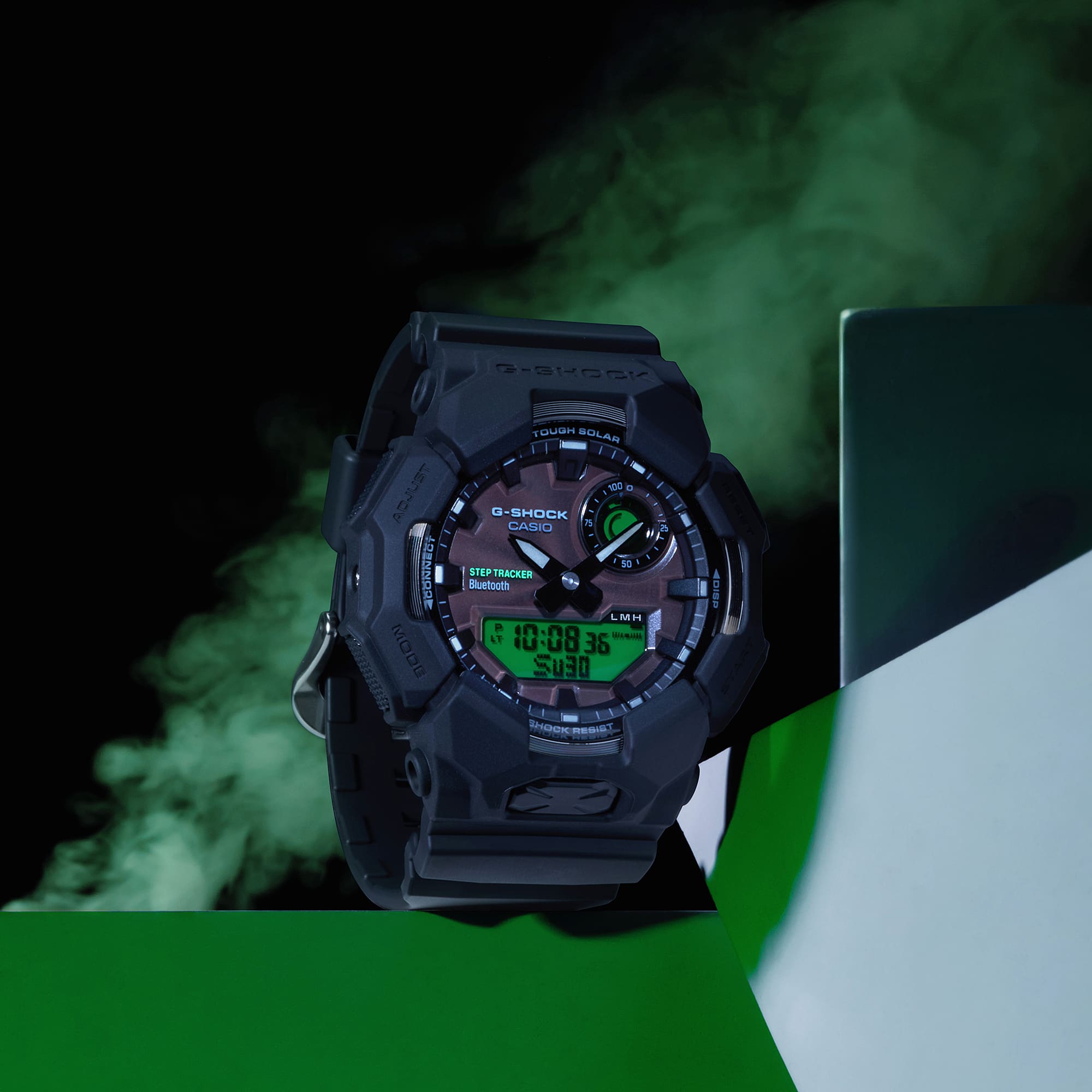 G-Shock Black and Electro Green Men's Watch GAB010BEG-1A