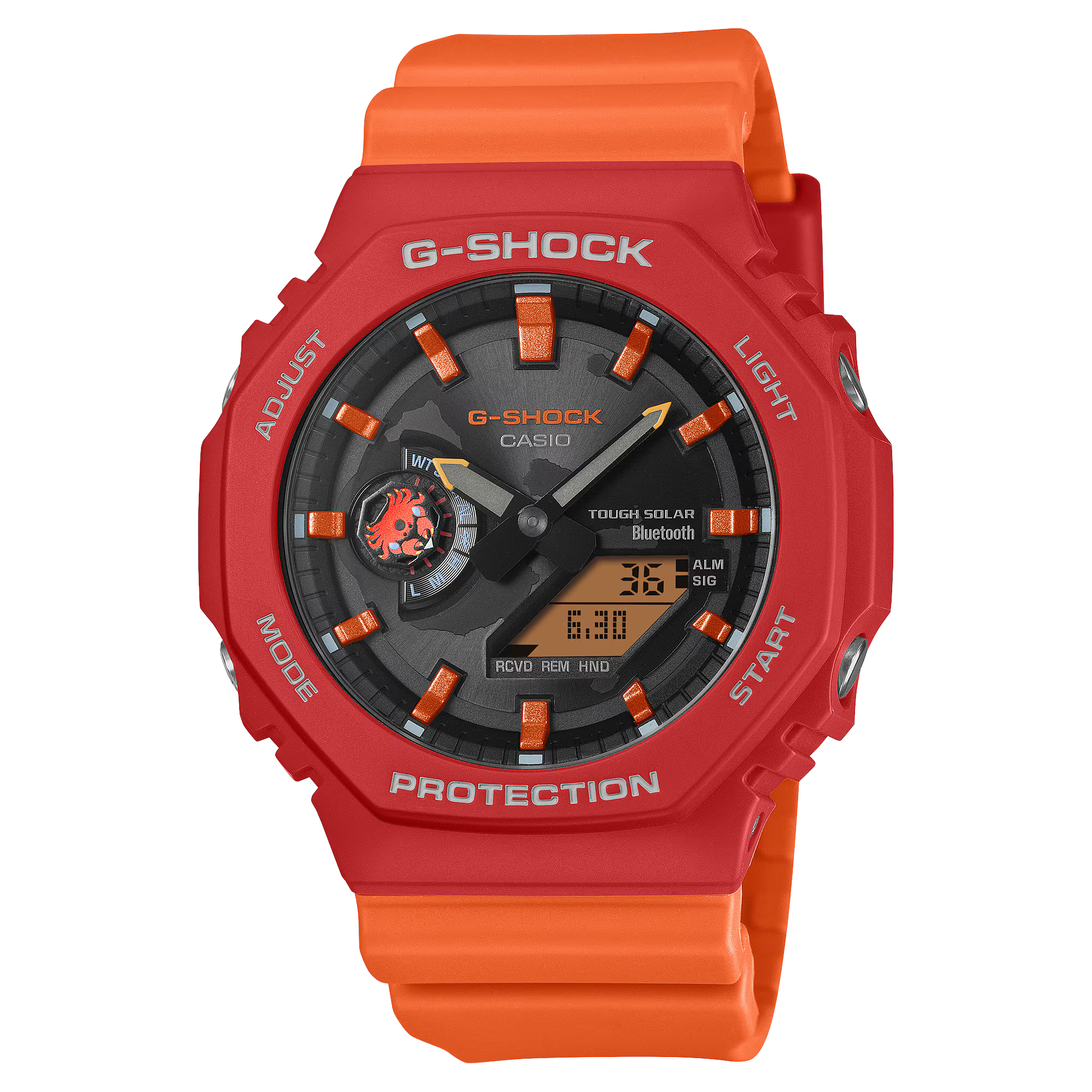 G-Shock Charles Darwin Foundation Red and Orange Watch GAB2100DF-4A
