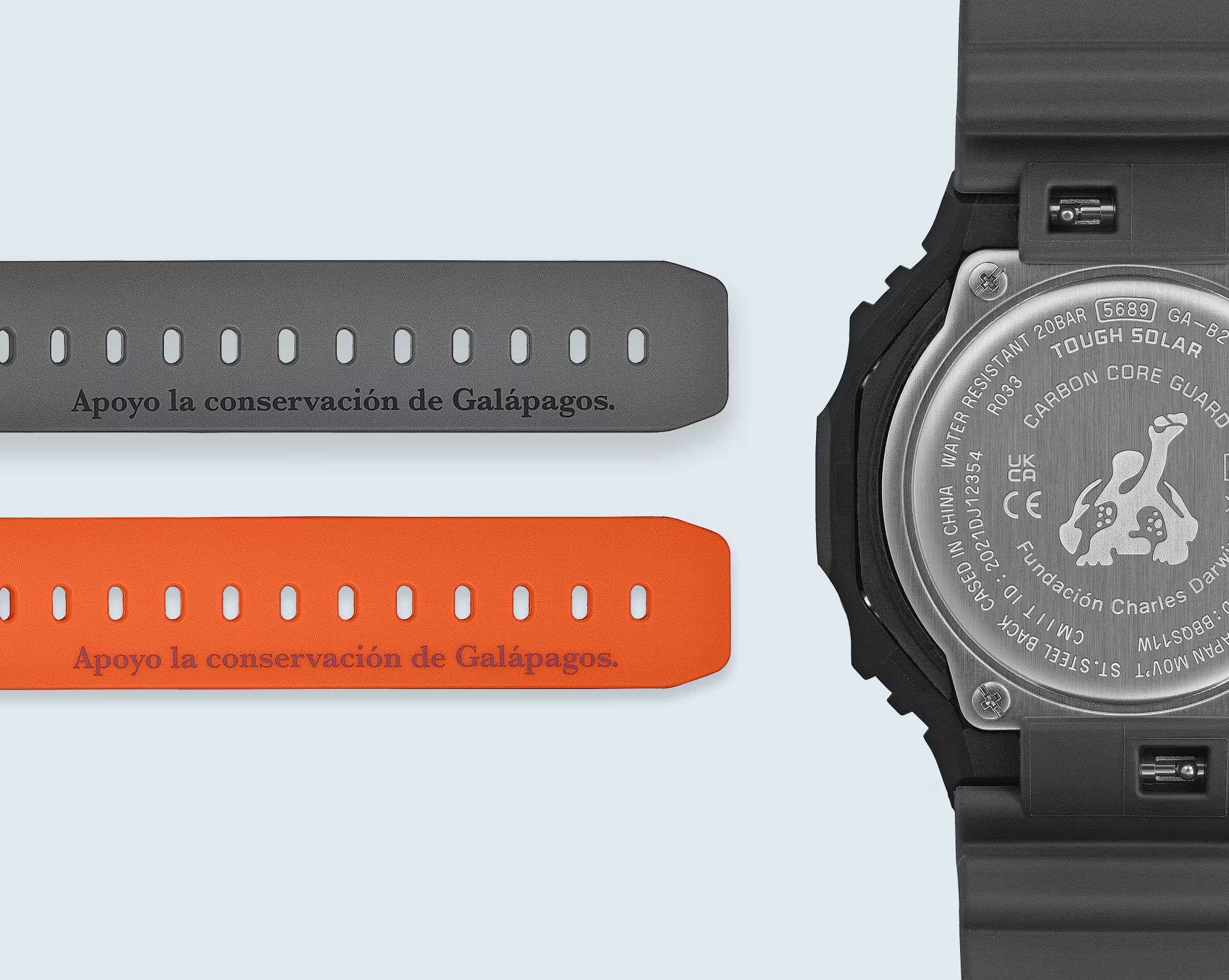 G-Shock Charles Darwin Foundation Red and Orange Watch GAB2100DF-4A