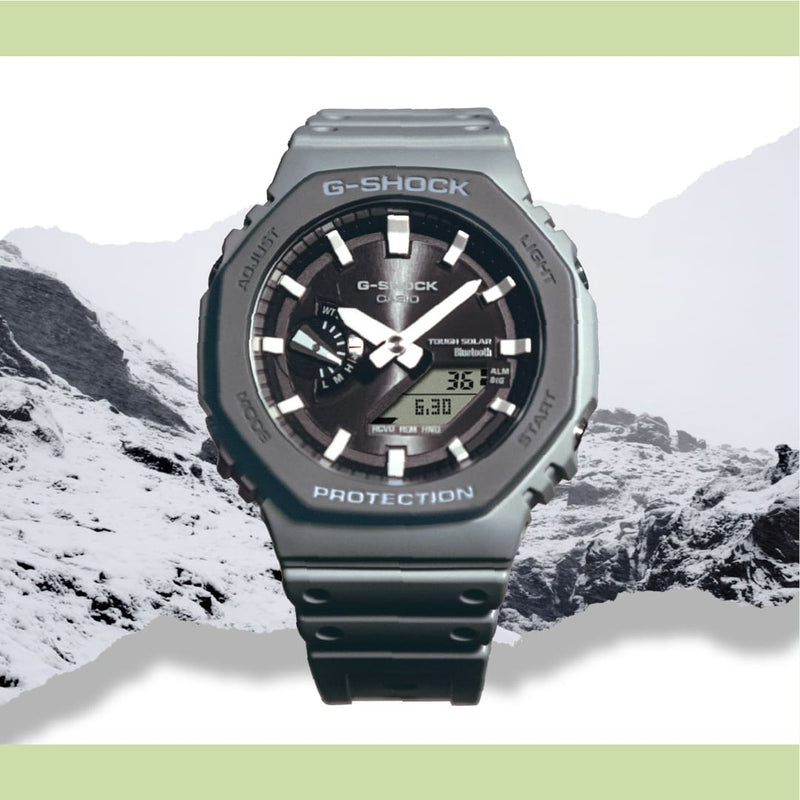 G-Shock Analog Digital Grey Dial Grey Resin Band Watch GAB2100LUU-8A