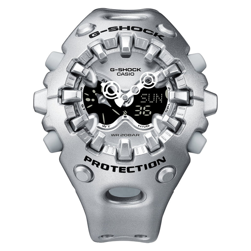 Casio G-Shock Ultimate Toughness Silver Watch GAV01A-8A with rugged design and advanced durability features.