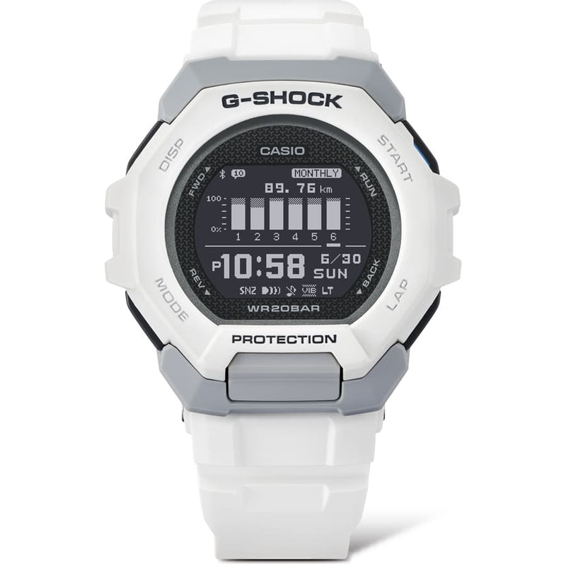 G-Shock G-Squad White Resin Band Watch GBD300-7D