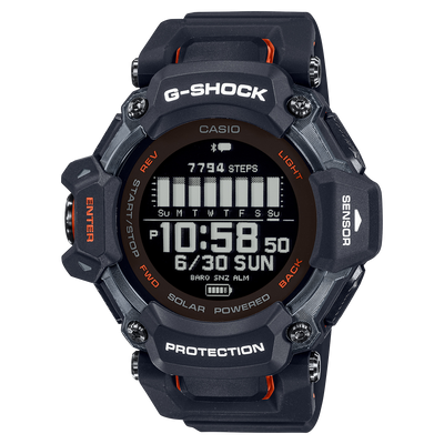 G Shock Smart Heart Rate Black Resin Strap Watch GBDH2000 1A Watch Direct