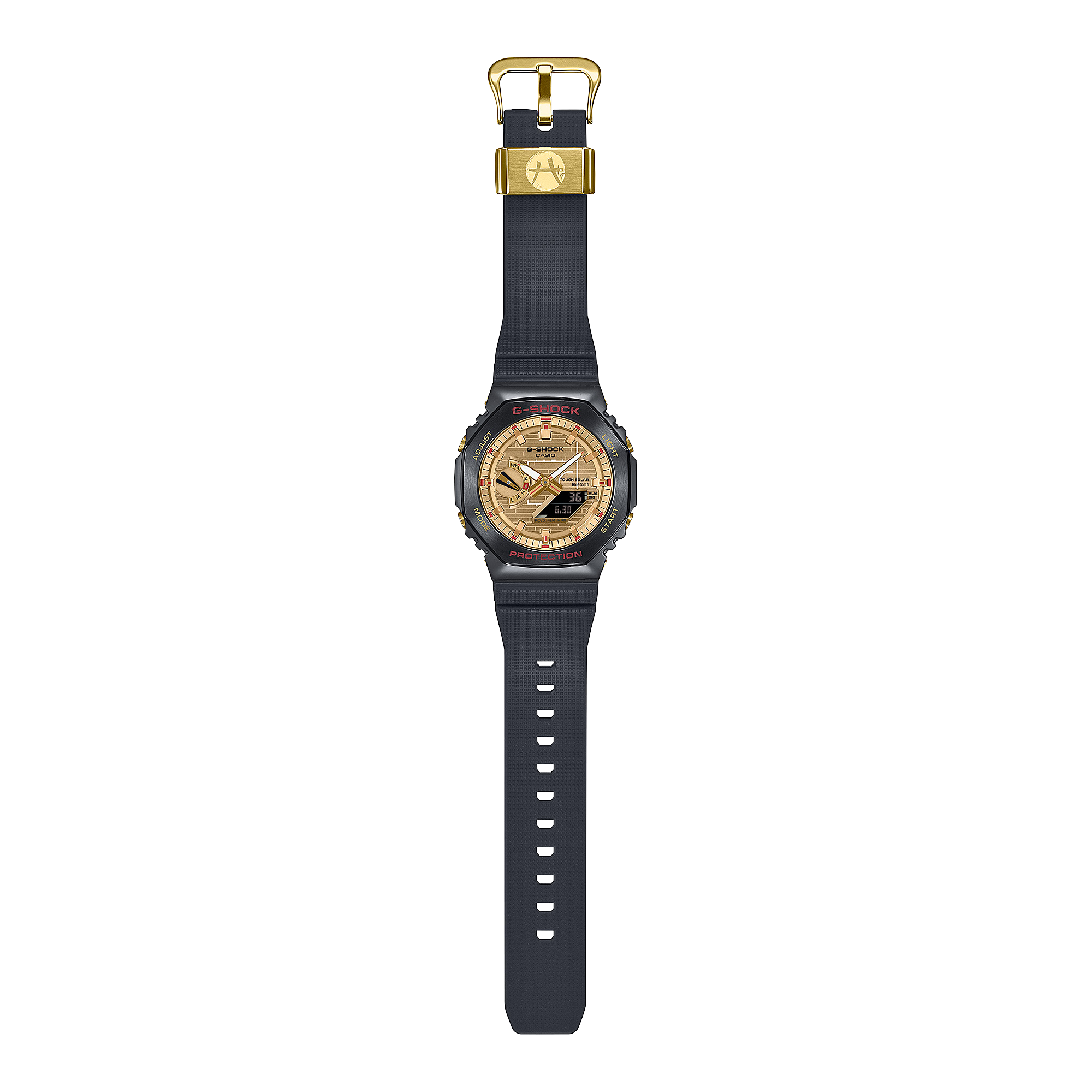 G-Shock G-Steel 2100 Series Gold Dial Black Resin Band Watch GBM2100RH-1A