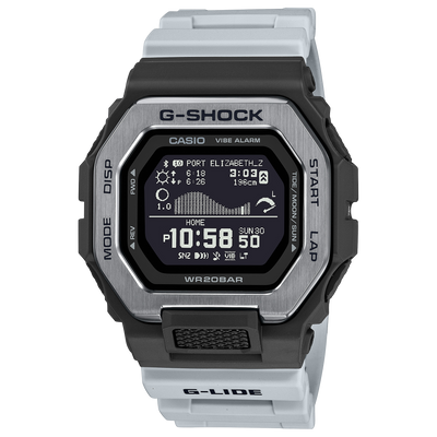 G-Shock G-Lide Sport Tide White Rubber Band Men's Watch GBX100TT-8D