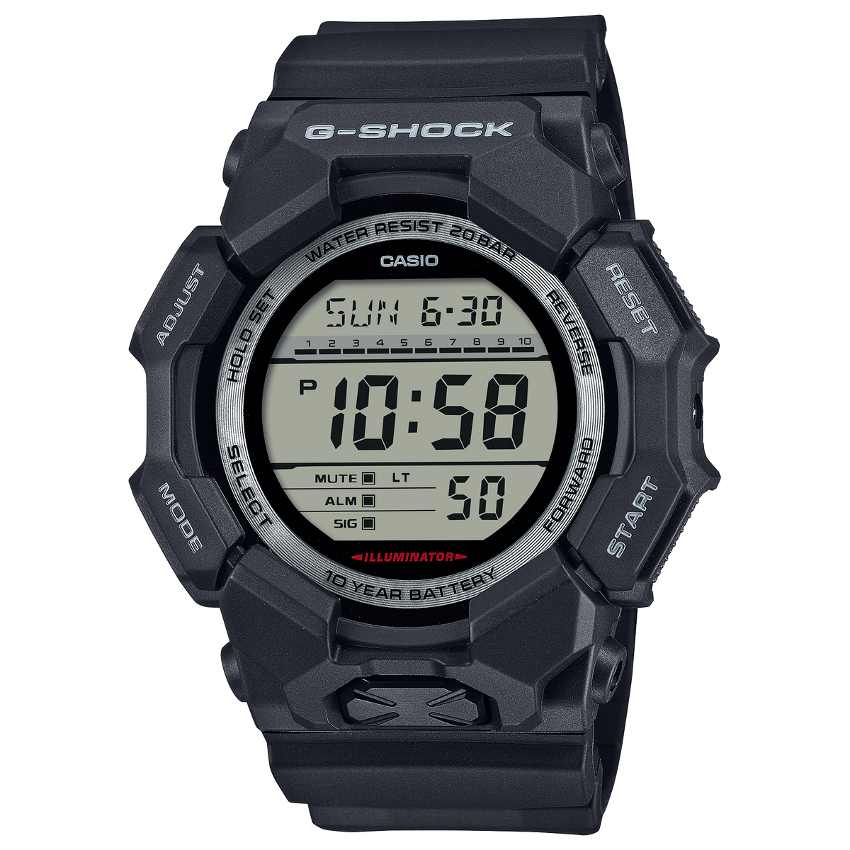 G-Shock Digital Black Resin Band Watch GD010-1D