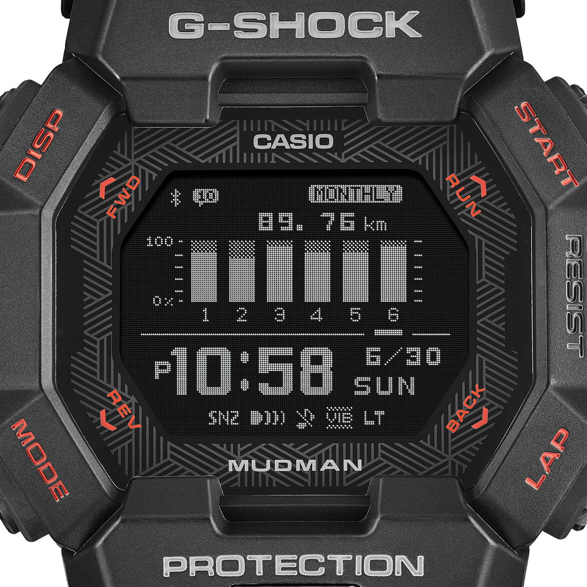 G-Shock Master of G Mudman Digital Green Resin Band Watch GDGB100-1A3