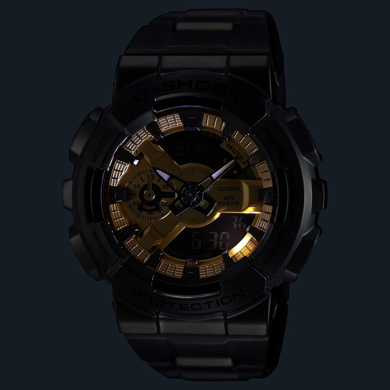 G-Shock 110 Series Black Stainless Steel Watch GM110BD-1A9