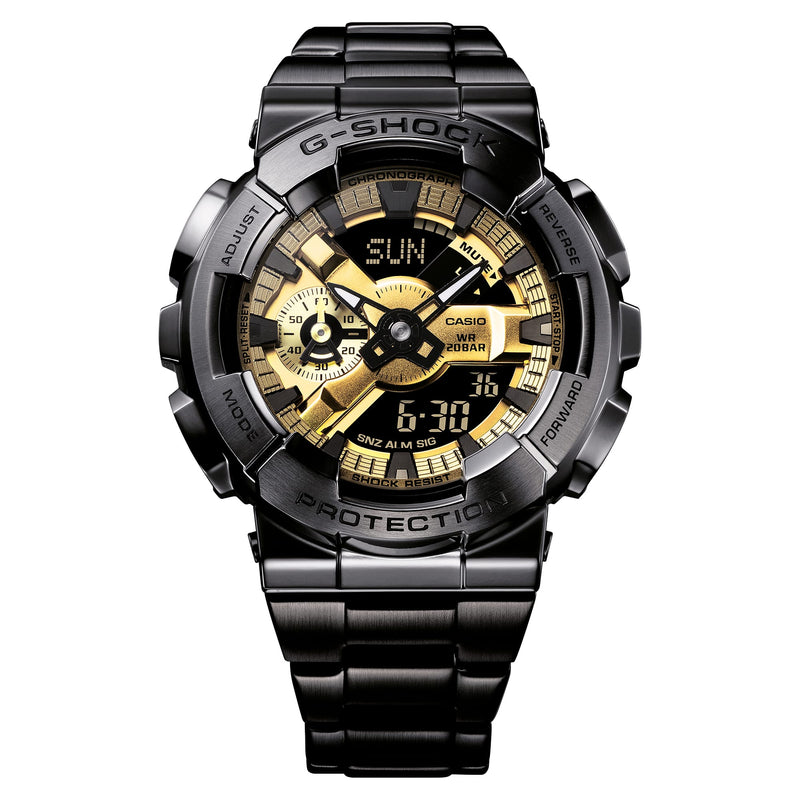 G-Shock 110 Series Black Stainless Steel Watch GM110BD-1A9