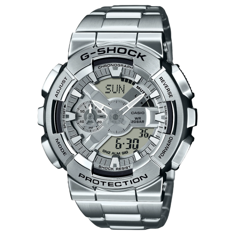 G-Shock 110 Series Silver Stainless Steel Watch GM110D-8A