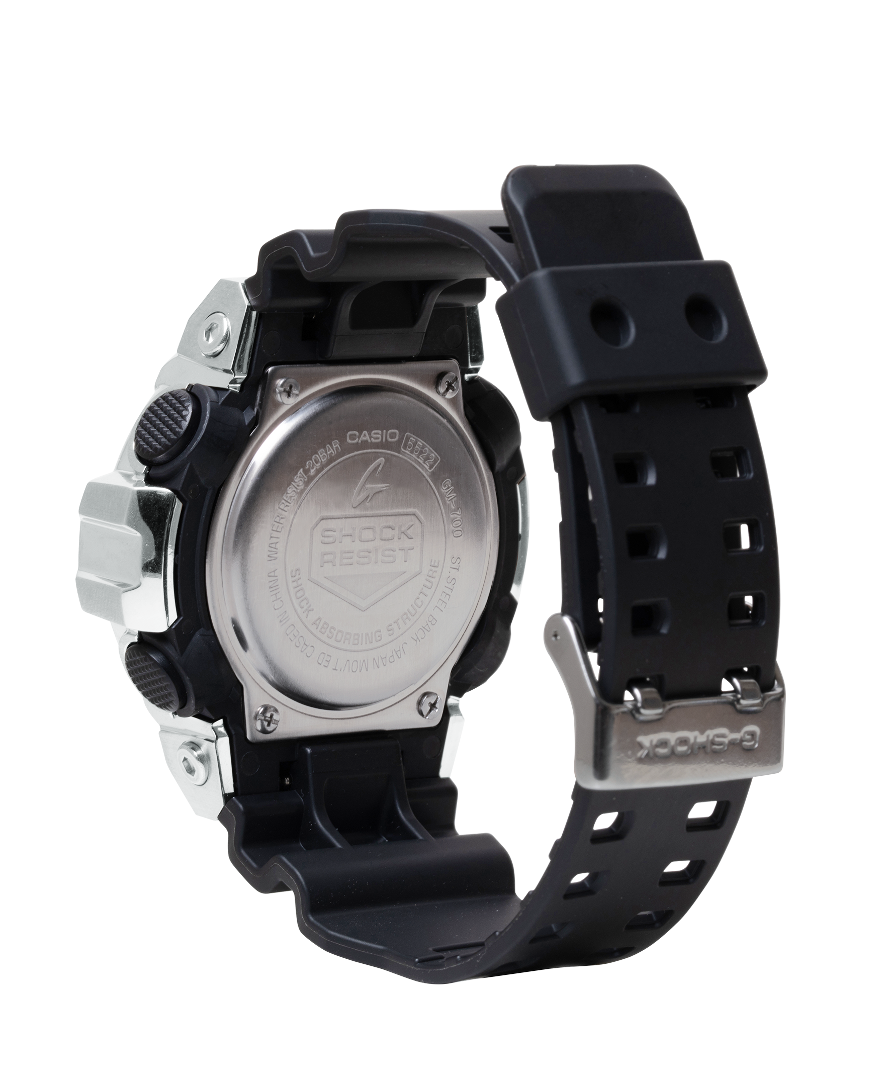 G-Shock G-Steel Silver Dial Black Resin Band Watch GM700-1A