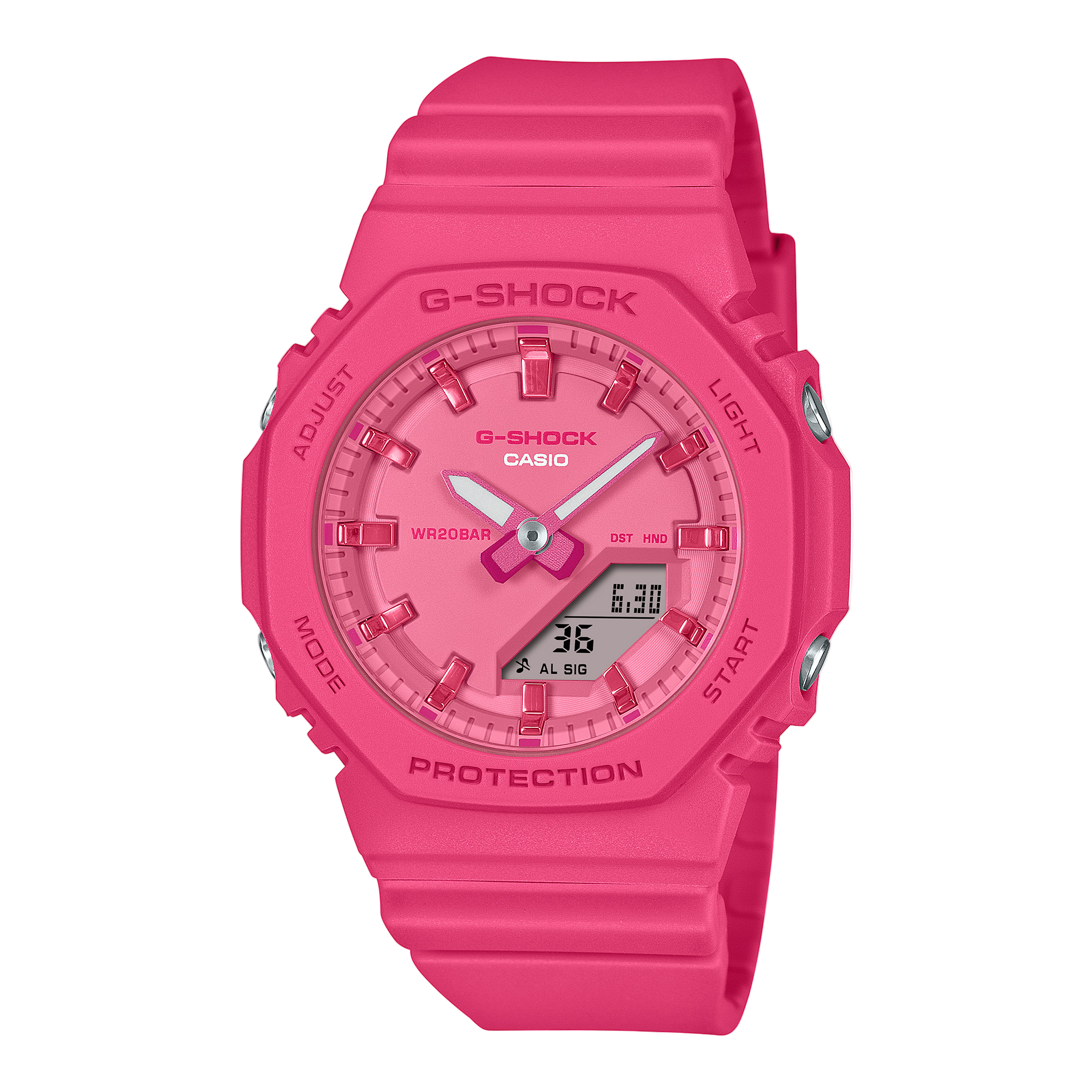 G-Shock Analog Digital Pink Resin Band Watch GMAP2100PP-4A
