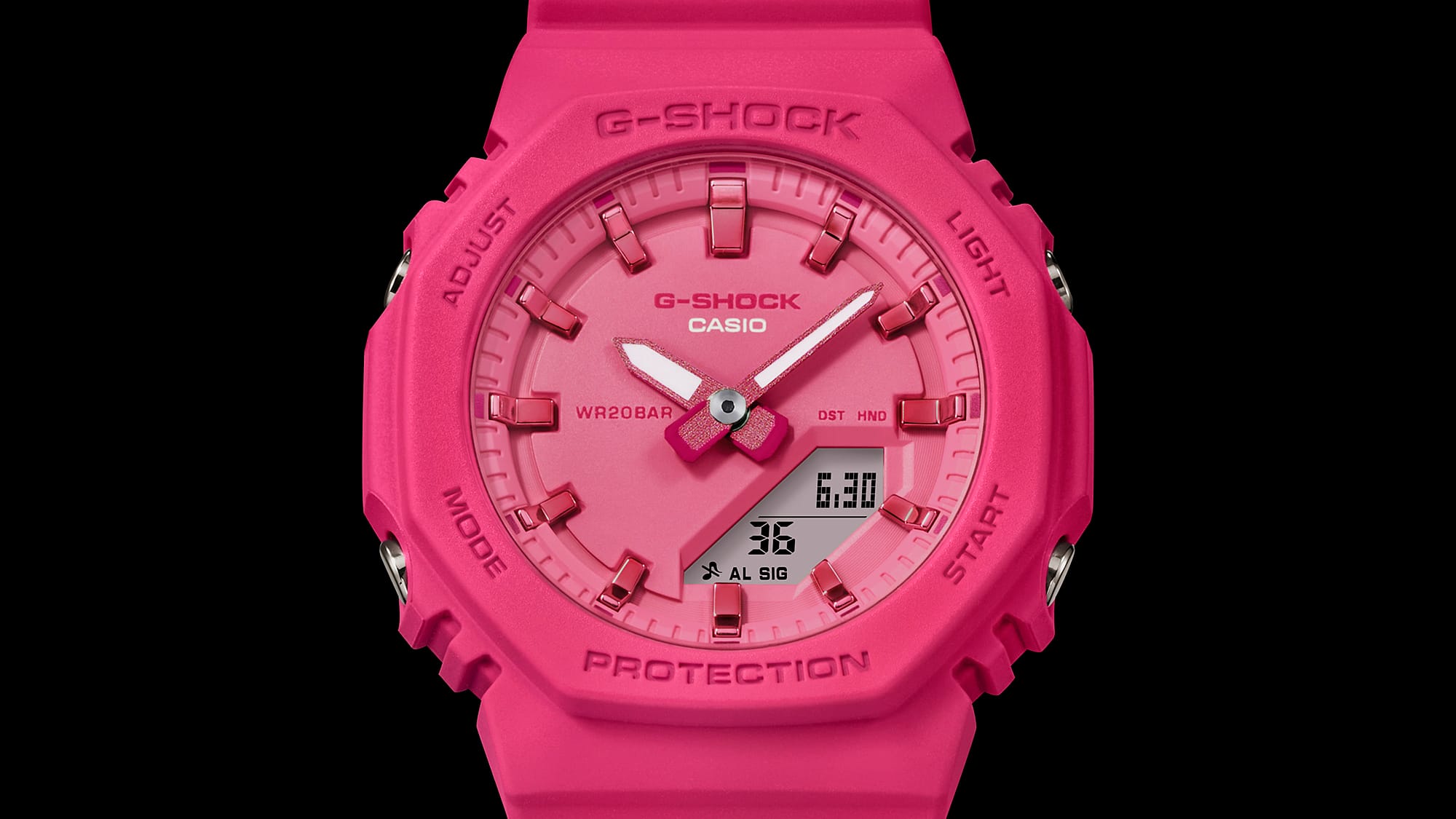 G-Shock Analog Digital Pink Resin Band Watch GMAP2100PP-4A