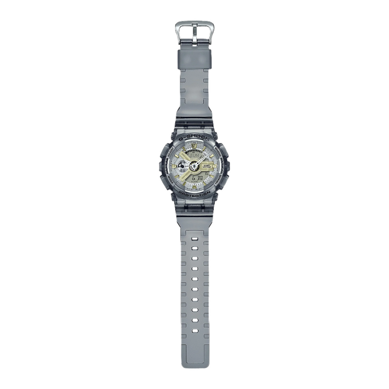 G-Shock Analog Digital Grey Dial Transparent Resin Band Watch GMAS110GS-8A