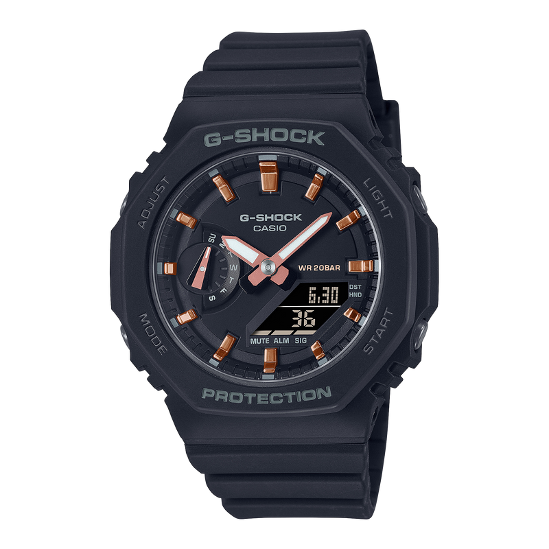 G-Shock Analog Digital DUO 2100 Mid Size Black Resin Band Watch GMAS2100-1A