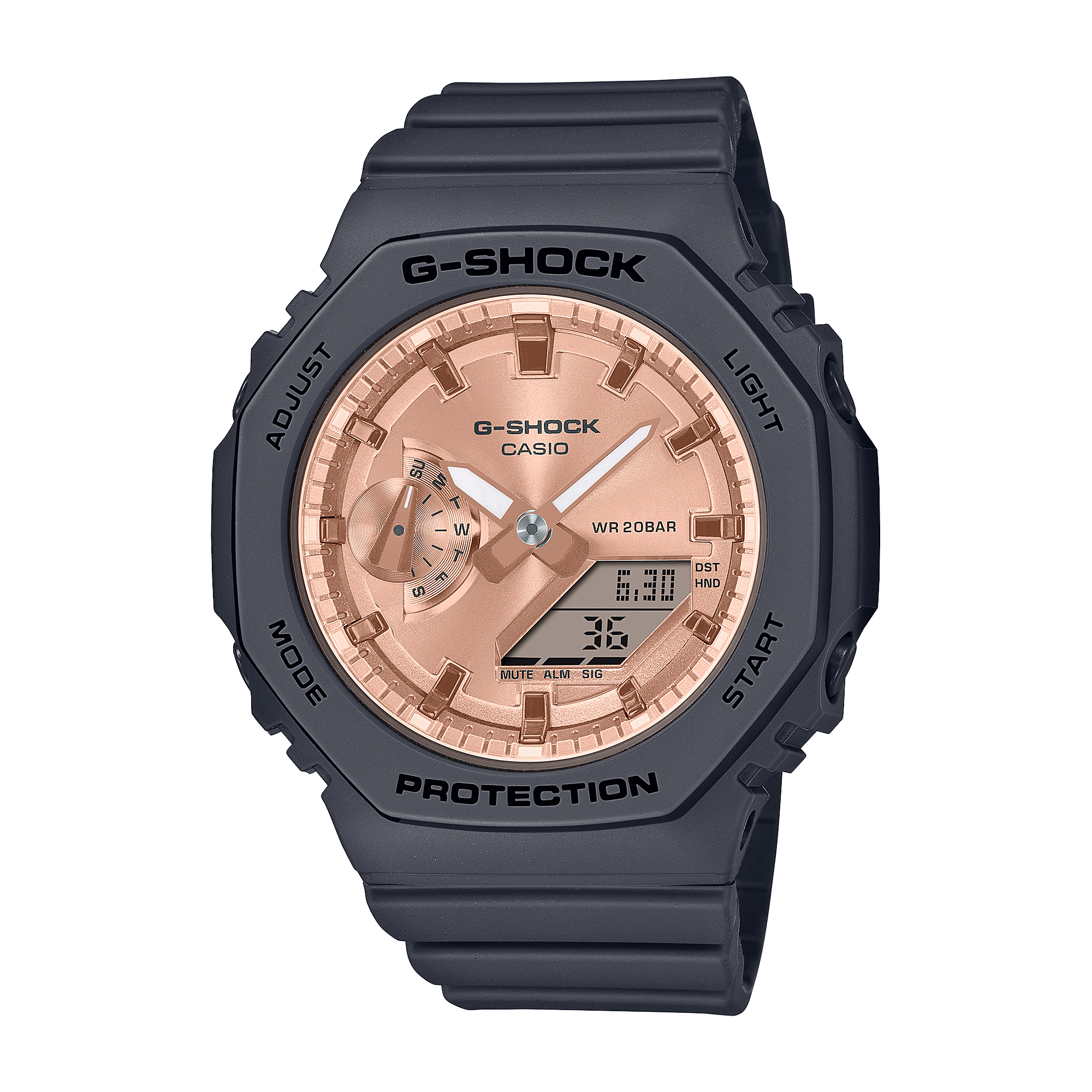 G-Shock Analog Digital DUO Mid Black Resin Band Watch GMAS2100MD-1A