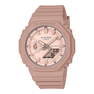 G-Shock Analog Digital Pink Dial Resin Band Watch GMA-S2100NC-4A2