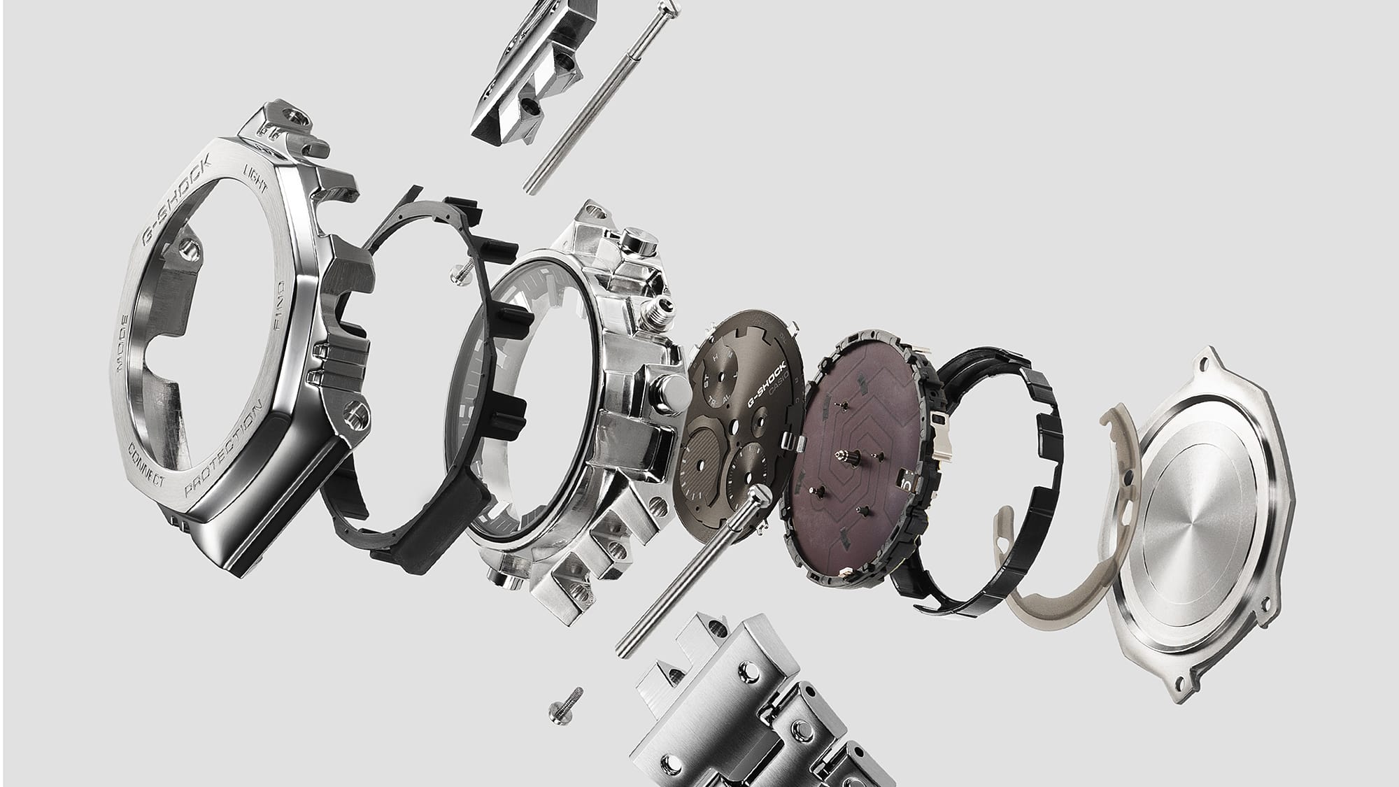 G-Shock Full Metal Black Dial Stainless Steel Watch GMCB2100D-1A