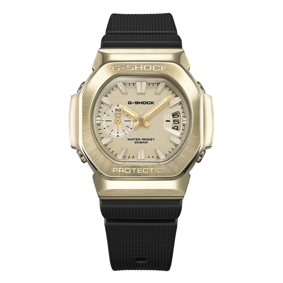 G-Shock 2500 Series Gold GMC2500G-9A analogue watch, front view
