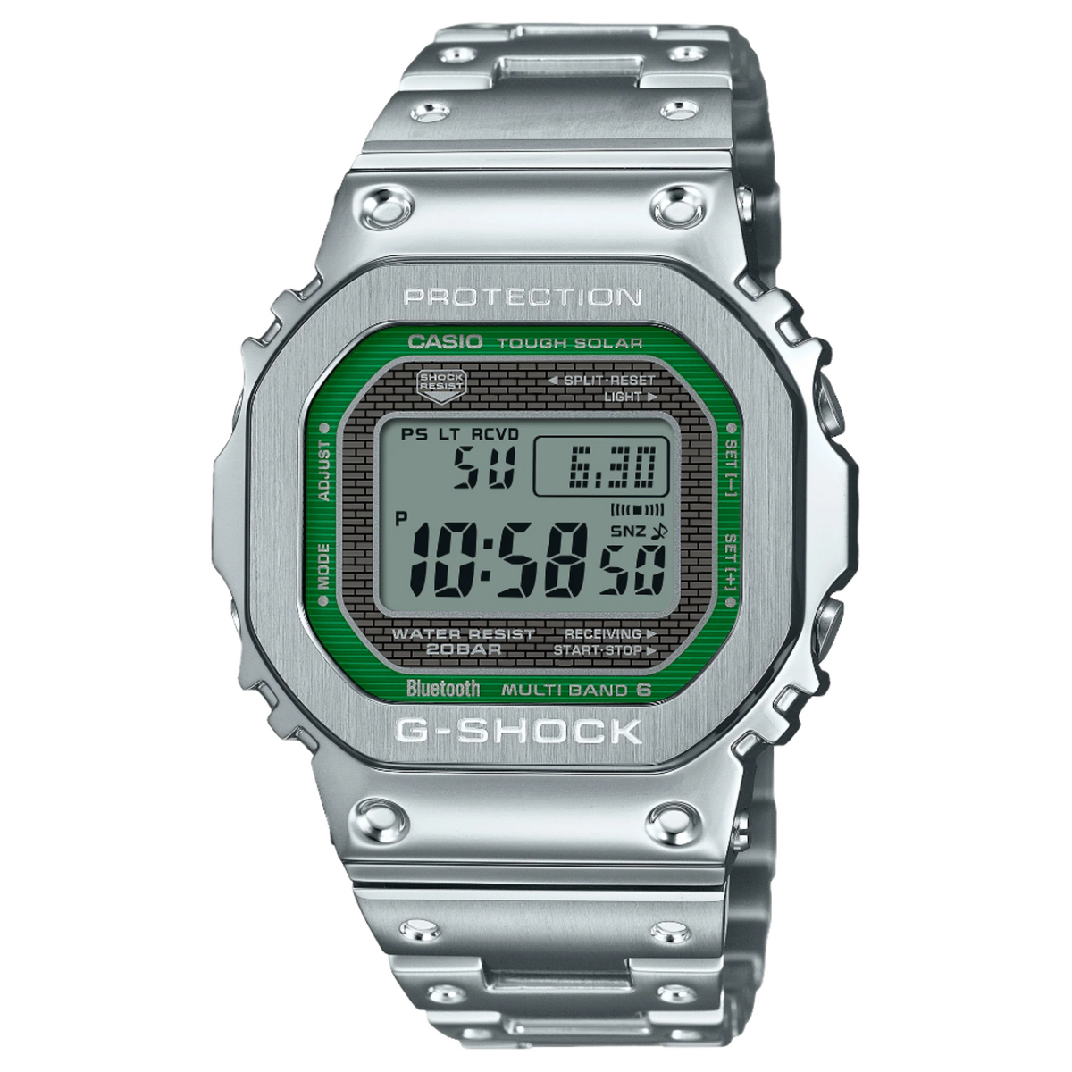 G-Shock Full Metal Grey Dial Silver Stainless Steel Watch GMWB5000D-3D
