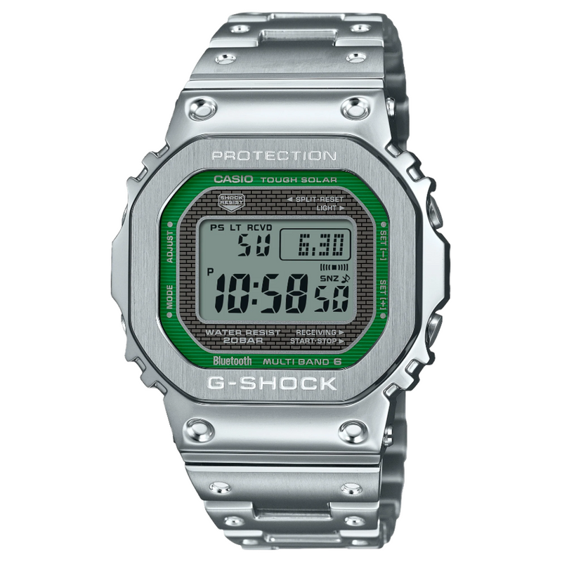 G-Shock Full Metal Grey Dial Silver Stainless Steel Watch GMWB5000D-3D