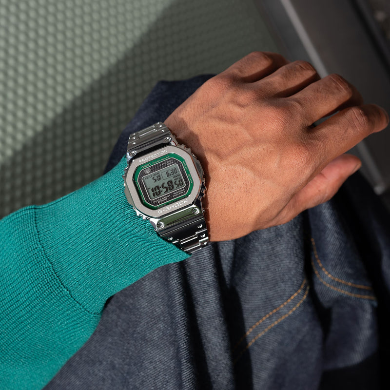 G-Shock Full Metal Grey Dial Silver Stainless Steel Watch GMWB5000D-3D