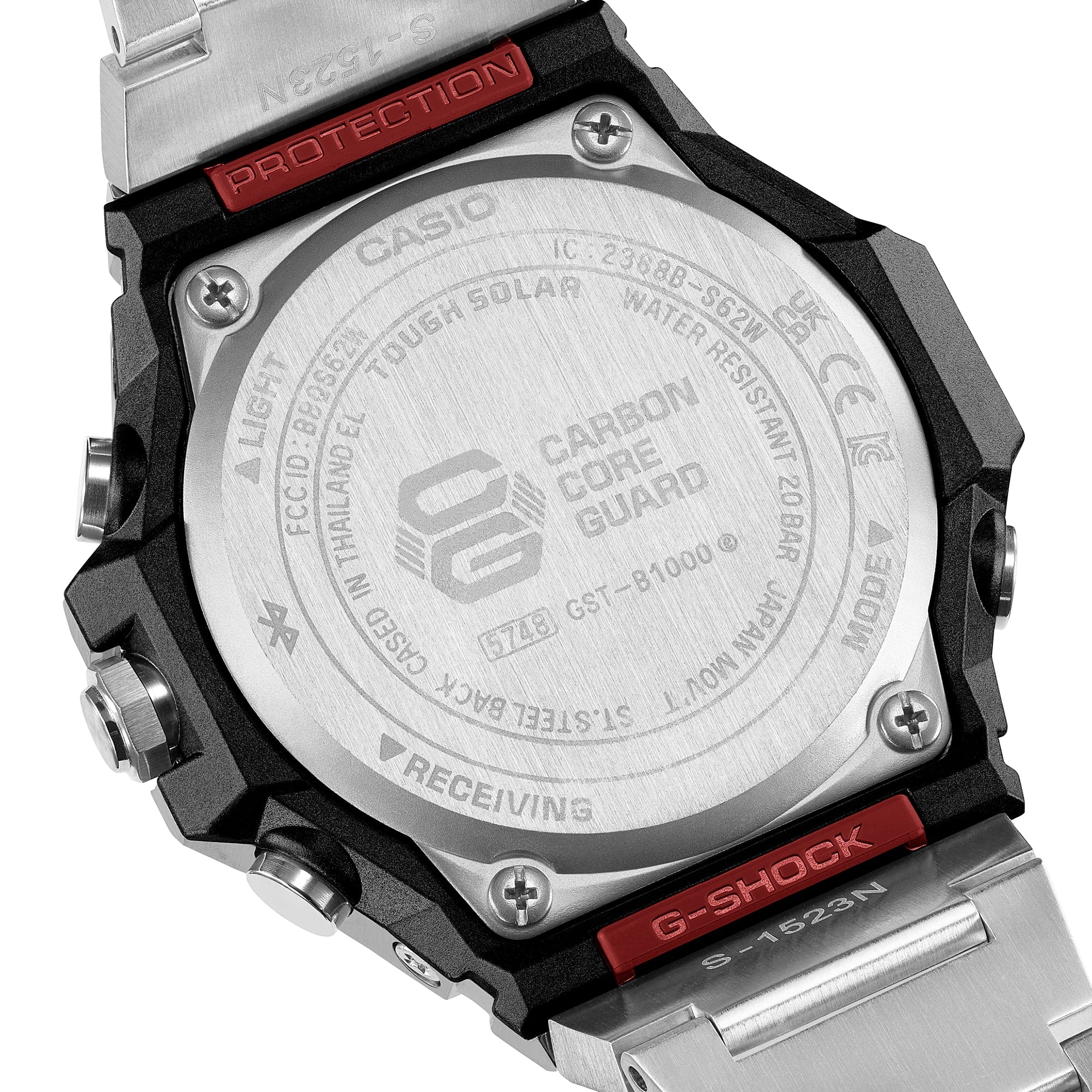 G-Shock Analog G-Steel Black Dial Stainless Steel Watch GSTB1000D-1A