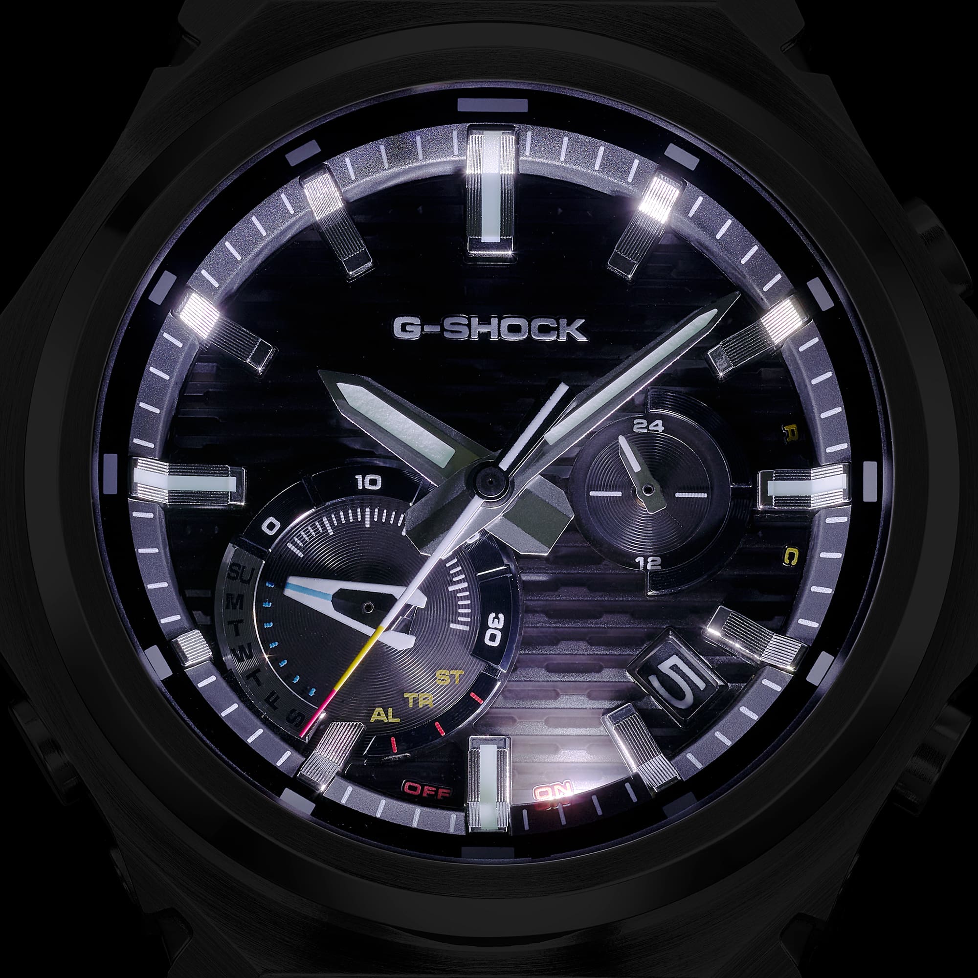 G-Shock Analog G-Steel Black Dial Stainless Steel Watch GSTB1000D-1A
