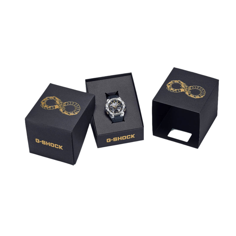 G-Shock G-Steel Grey Dial Black Resin Band Watch GSTB400CX-1A