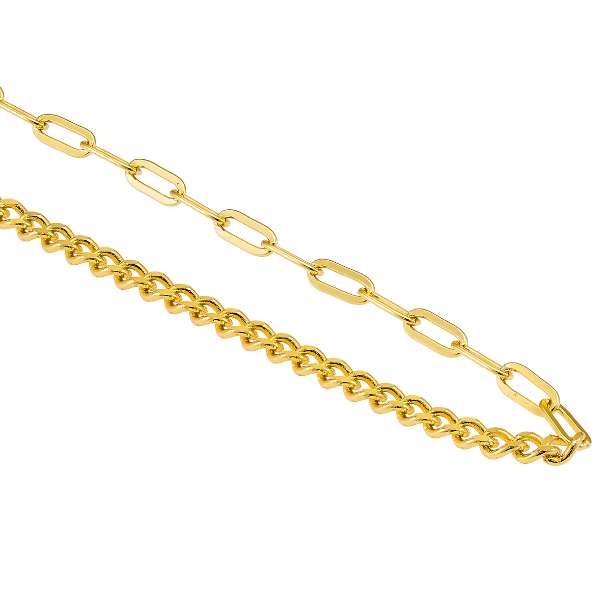 Gold Vermeil Icon 14k Gold Vermeil Alternate Chain Necklace GVN0013Y GVN0013Y view 4