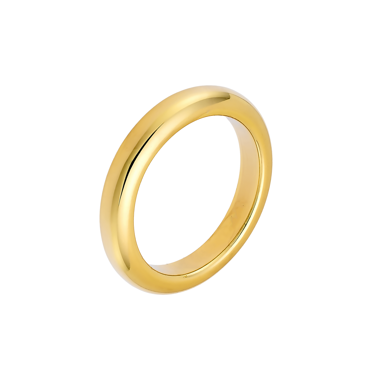 Gold Vermeil Icon 14k Gold Vermeil Plain Band Ring GVR0002Y-6 view 4