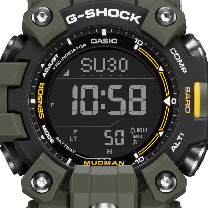 G-Shock Master of G-Land Mudman Green Resin Band Watch GW9500-3D