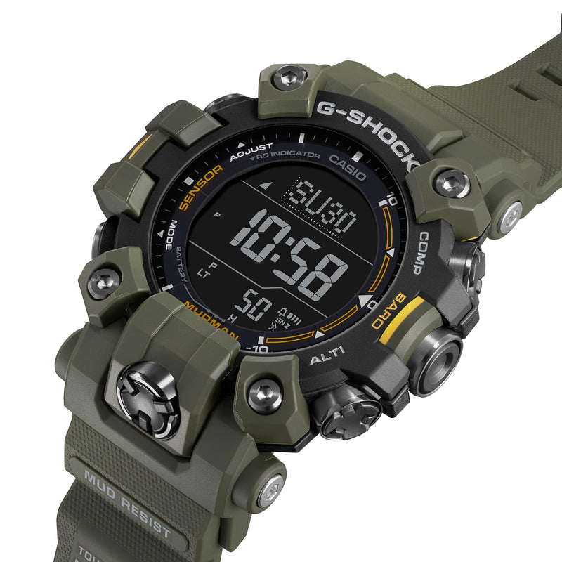 G-Shock Master of G-Land Mudman Green Resin Band Watch GW9500-3D