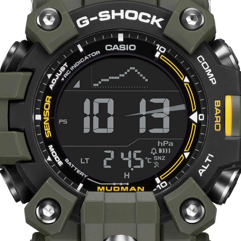 G-Shock Master of G-Land Mudman Green Resin Band Watch GW9500-3D