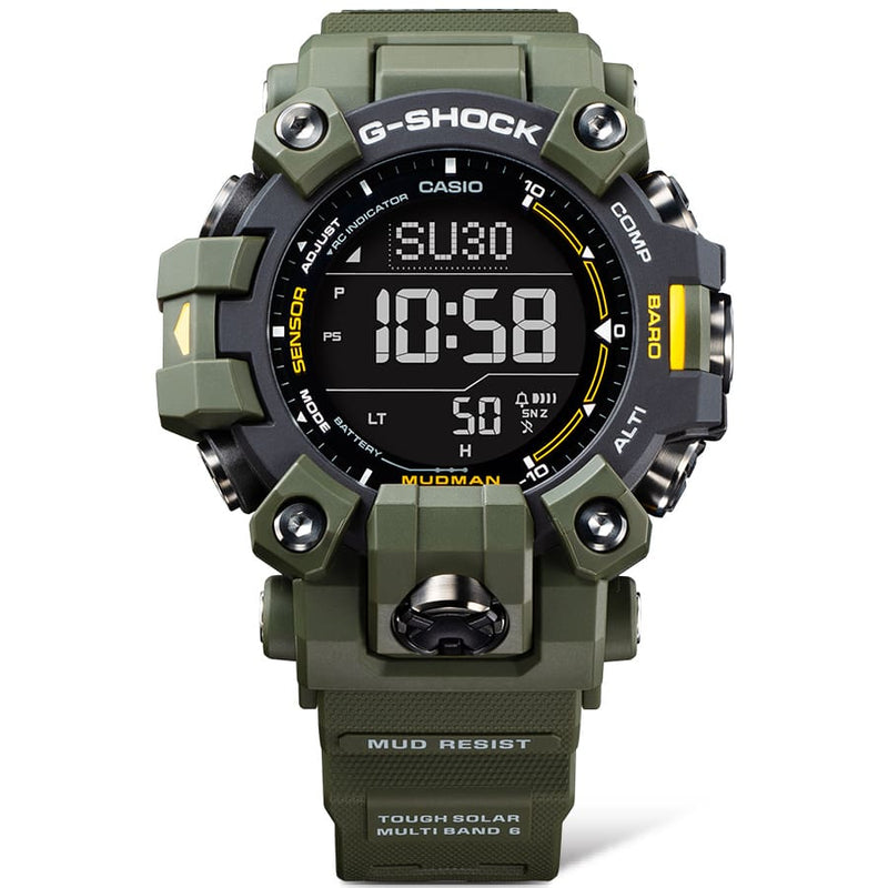 G-Shock Master of G-Land Mudman Green Resin Band Watch GW9500-3D