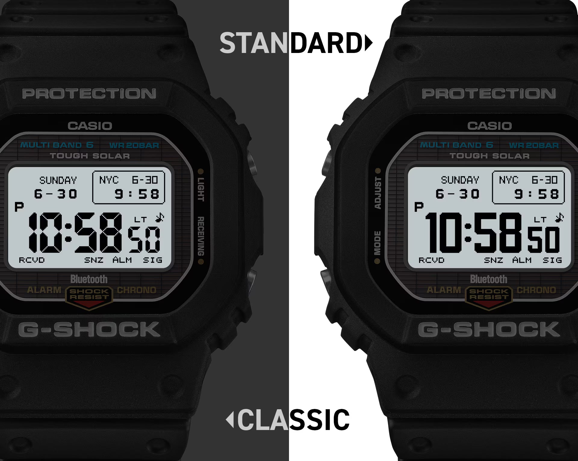 G-Shock Digital White Dial Black Resin Band Watch GWBX5600-1D