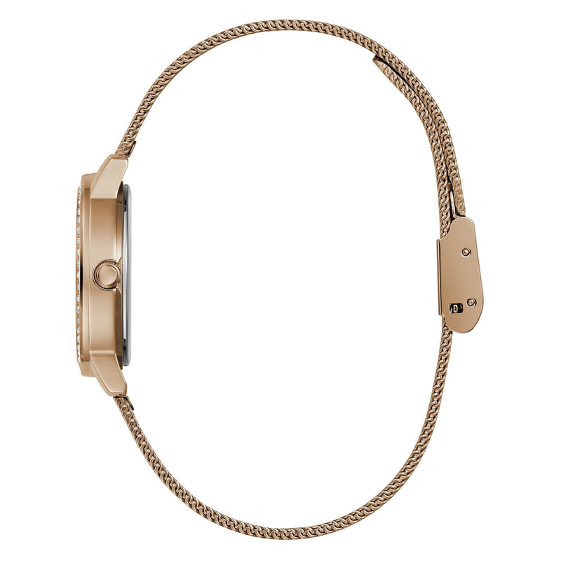 GUESS Ladies Rose Gold Tone Analog Watch GW0534L3