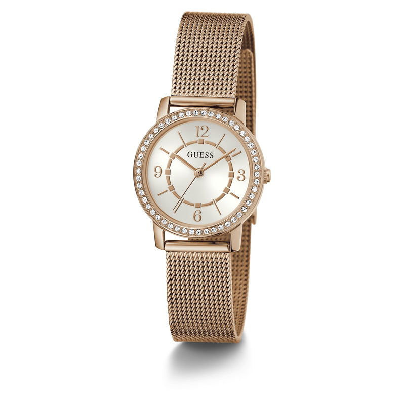 GUESS Ladies Rose Gold Tone Analog Watch GW0534L3
