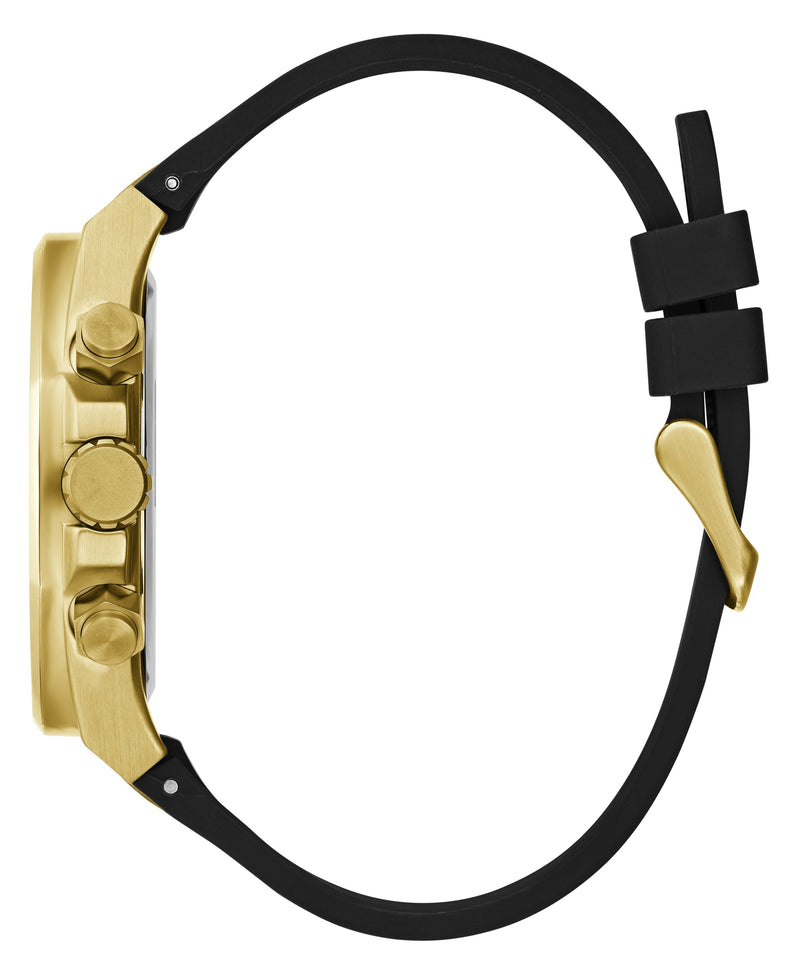 Guess Empire Black Dial Rubber Strap Watch GW0583G2