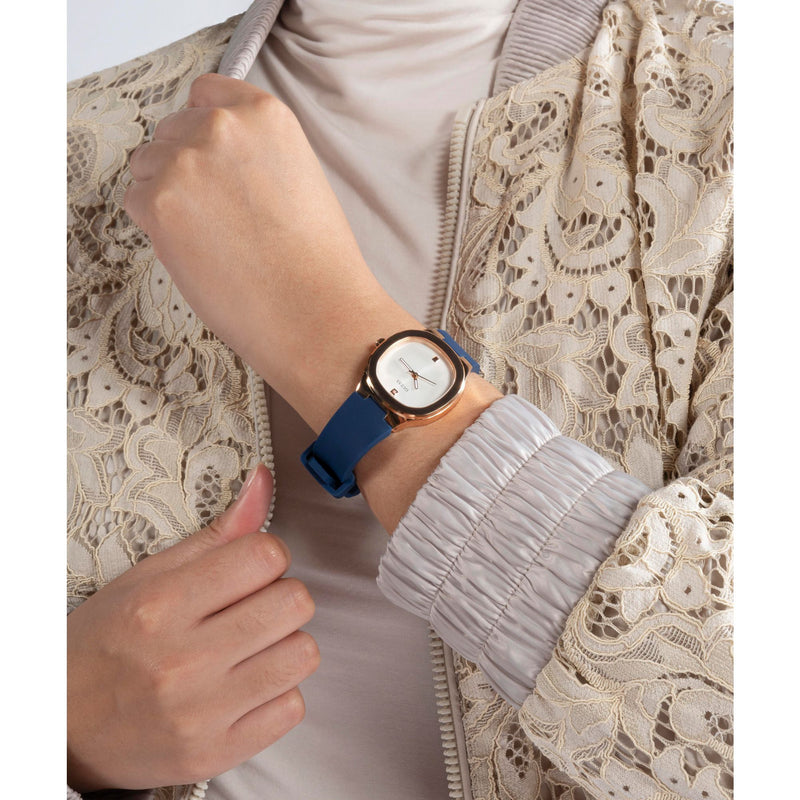 Guess Eve Dress Pink Rose Gold Tone Watch GW0658L3