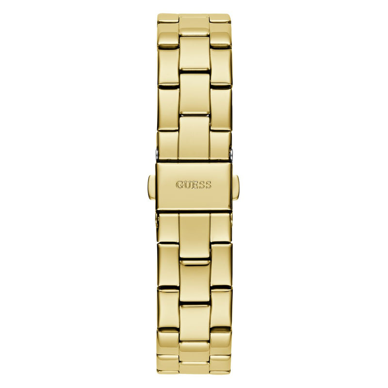Guess Tri Plaque Champagne Dial Gold Stainless Steel Watch GW0675L2