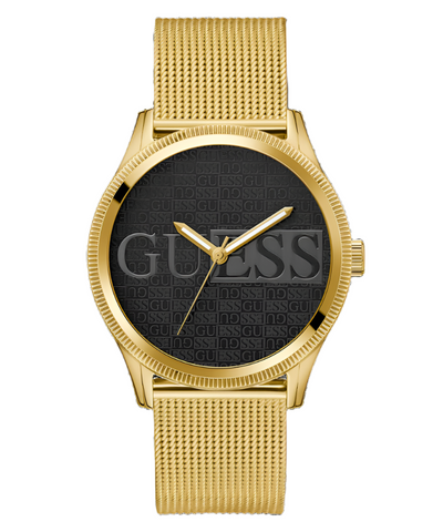Guess Reputation Black Dial Gold Tone Analog Watch GW0710G2