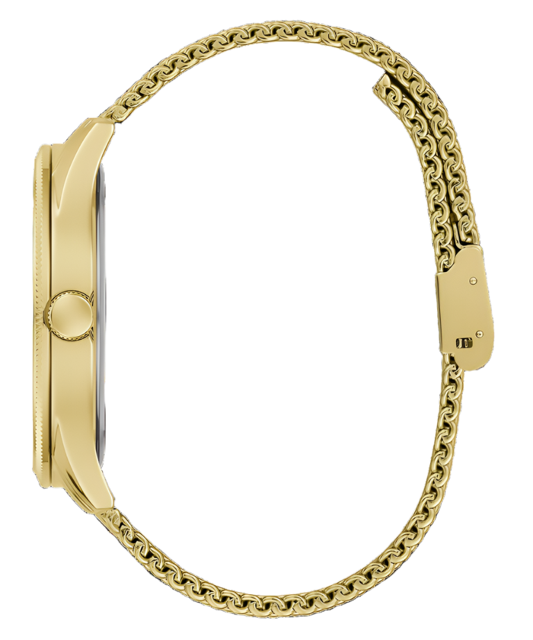 Guess Reputation Black Dial Gold Tone Analog Watch GW0710G2