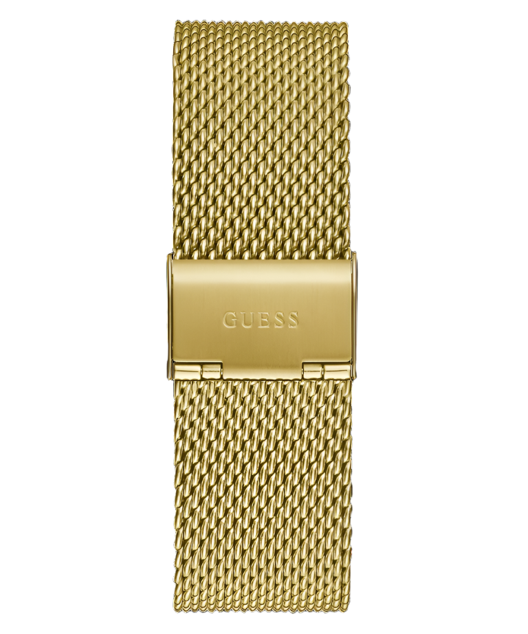 Guess Reputation Black Dial Gold Tone Analog Watch GW0710G2