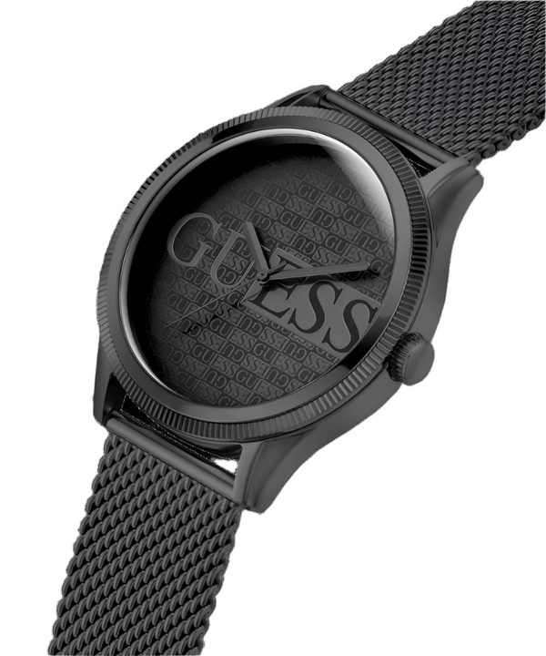 Guess Reputation Black Dial Black Tone Analog Watch GW0710G3