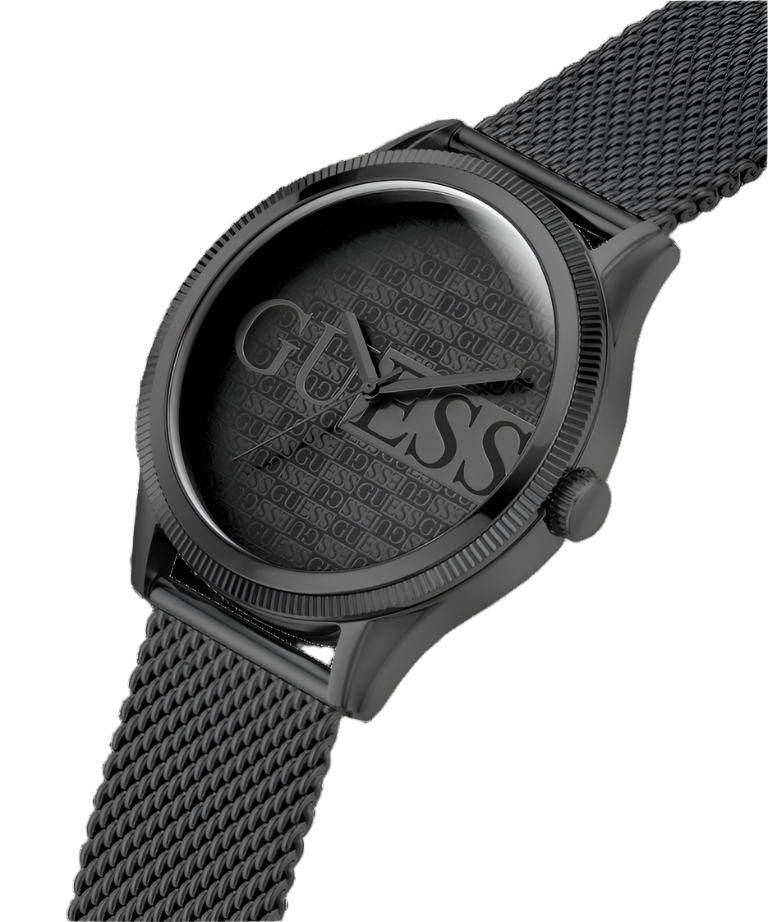 Guess Reputation Black Dial Black Tone Analog Watch GW0710G3