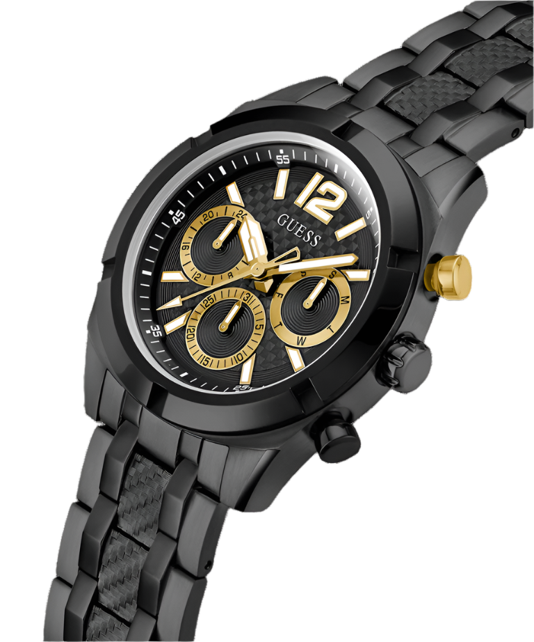Guess Black Dial Black Tone Multi-function Watch GW0714G4